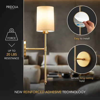 Wireless Cylindrical Wall Lights (Set of 2)