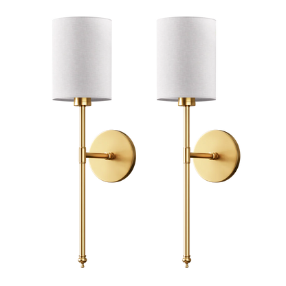 Wireless Cylindrical Wall Lights (Set of 2)