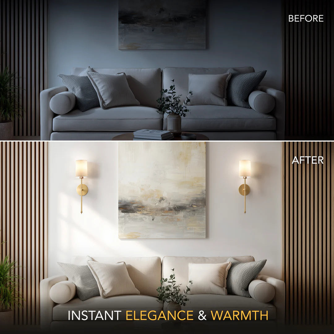 Wireless Cylindrical Wall Lights (Set of 2)