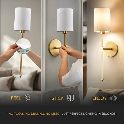 Wireless Cylindrical Wall Lights (Set of 2)
