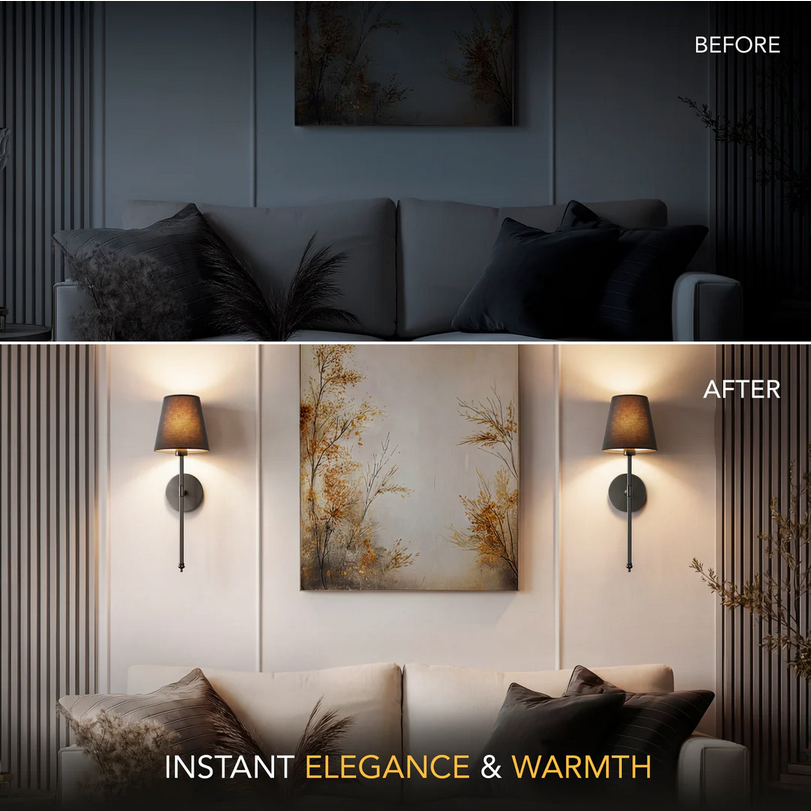 Wireless Black Wall Lights