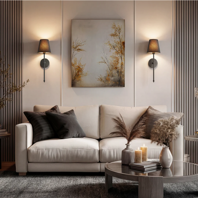 Wireless Black Wall Lights