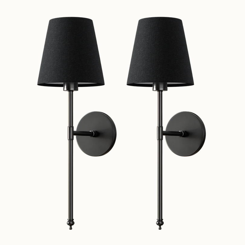 Wireless Black Wall Lights