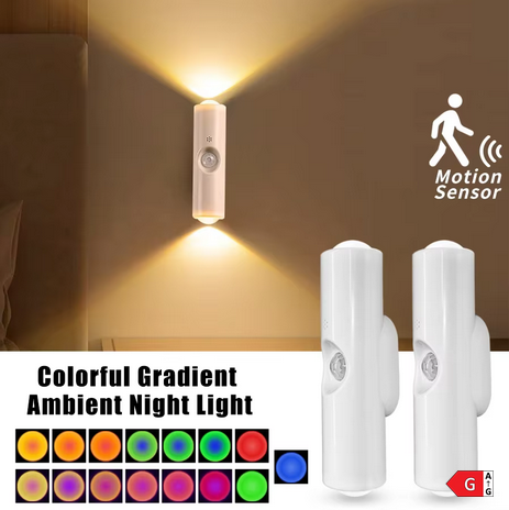 LED Motion Sensor Night Light - RGB Colour