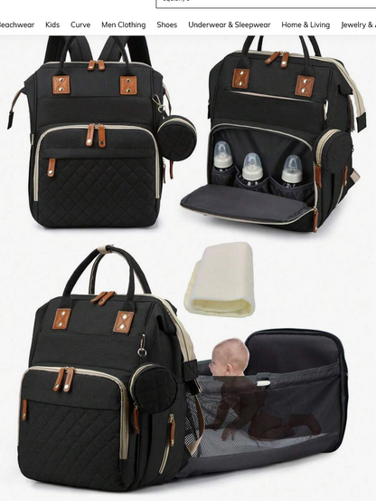 Baby Travel Diaper Backpack (3-in-1)