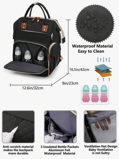 Baby Travel Diaper Backpack (3-in-1)