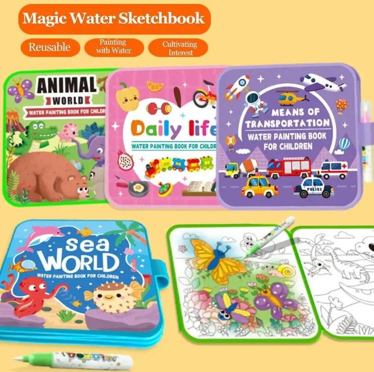 Magic Water Painting Book for Kids