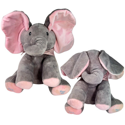 Singing Elephant Peekaboo with Moving Ears